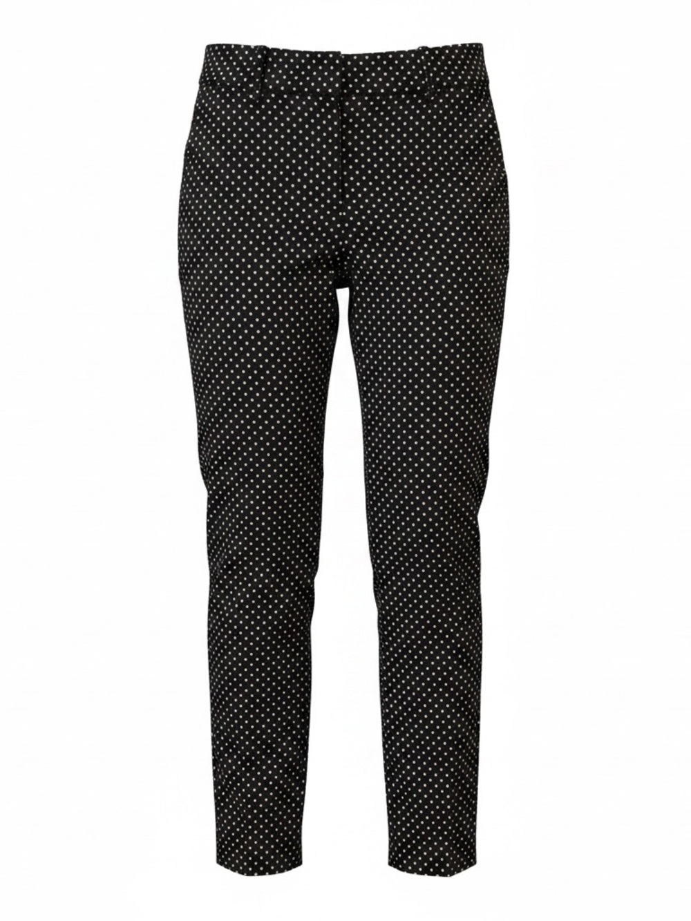 Ann Taylor Navy White Polka Dot Straight Cambridge Crop Pants